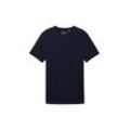 TOM TAILOR DENIM Herren Basic T-Shirt, blau, Uni, Gr. XL