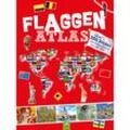 Flaggen Atlas mit Stickern für Kinder ab 6 Jahren, Kartoniert (TB)