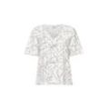Esprit T-Shirt Baumwoll-T-Shirt mit V-Ausschnitt und Print (1-tlg)