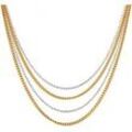 Halsketten in Gold und Silber (pro Packung) Schmuck Basteln