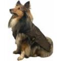 Hunde-Regenmantel mit Fleecefutter - Braun - 33 cm - Fashion Dog