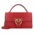 PINKO Love One Handtasche Leder 27 cm red