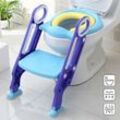Froadp - Toilettentrainer für Kinder 1-7 Jahre, Lerntöpfchen mit pu Gepolstert Toilettensitz, Faltbar Töpfchentrainer (Lila)