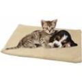 Selbstwärmende Katzendecke, Haustierdecke Hundematte, Waschbar Thermodecke Wärmematte Decke für Katze Hunde 60 x 45 cm, Khakifarbe - Rhafayre