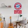 Fc Bayern München - Fußball Wandsticker fcb Super Bayern 40x60cm Wandtattoo Fanartikel Merch - Rot