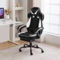 Woltu - Gaming Stuhl Ergonomisch Bürostuhl mit Taschenfederkissen, breiter Sitz Fußstütze Computerstuhl Gamingstuhl 150 kg Belastbarkeit, 360° Grad