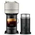 Nespresso Vertuo Next Light Grey & Aeroccino 3 schwarz Vertuo Kaffeemaschine