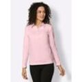 Poloshirt CREATION L PREMIUM "Pima-Baumwoll-Poloshirt" Gr. 44, rosa (rosé) Damen Shirts Jersey