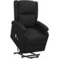 Bonnevie - Relax-Sessel/Elektrischer Massagesessel TV-Sessel Fernsehsessel mit Aufstehhilfe Schwarz Stoff -DE48279 - Schwarz