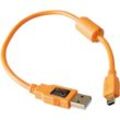 Tether Tools USB 2.0 an USB 2.0 Mini-B 5-Pin 0,3m orange