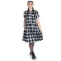 Hell Bunny A-Linien-Kleid Avril Mid Dress Vintage Retro Kariert Hemdkleid