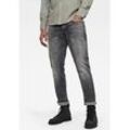 Regular-fit-Jeans G-STAR RAW "3301 Straight Tapered" Gr. 35, Länge 30, grau (grey, used) Herren Jeans Regular Fit