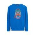 Sweatshirt DERBE "Walross" Gr. L, blau (blue) Herren Sweatshirts Sweats Hochwertiger Stick, elastische Bündchen, Rundhals
