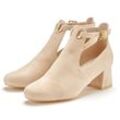 Stiefelette LASCANA Gr. 41, beige Damen Schuhe Stiefeletten Stiefel, Boots mit Blockabsatz und besonders softer Innensohle VEGAN