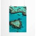 Sinus Art Poster Landschaftsfotografie 60x90cm Poster Herzförmiges Korallenriff Great Barrier Reef Australien