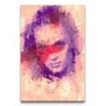 Sinus Art Leinwandbild Uma Thurman Porträt Abstrakt Kunst Schauspielerin Farben 60x90cm Leinwandbild