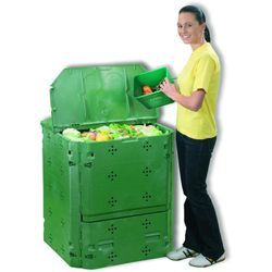 Kompostbehälter Komposter mit Deckel bio 400, 74x74x84 cm, f. Bio-Abfälle - Juwel