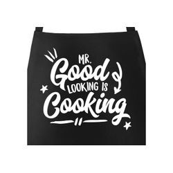 MoonWorks Grillschürze Herren Grill-Schürze für Männer mit Spruch Mr Good Looking is Cooking Moonworks®
