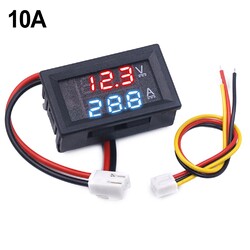Dual Display DC 0 100V 10A Voltmeter Amperemeter LED Digital Volt Amp Meter