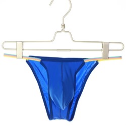Mens Sexy Low Rise Ice Silk Bulge Pouch T-back G-string/Thong Briefs Underwear.