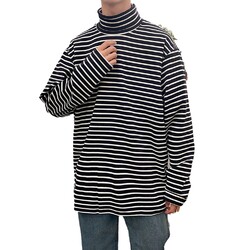 Luftiger bequemer Herren Langarm Pullover im trendigen Streifendesign