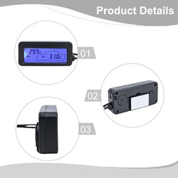 12V Digital Auto Thermometer LCD Display Innen/Außen Temperaturanzeige