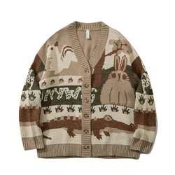 Innovativer Design Strickpullover mit lustigen Cartoons perfekte Unisex Passform