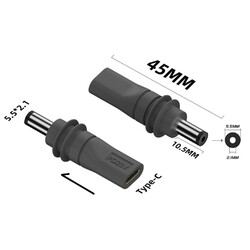 Elegantes schwarzes USB C Buchse auf DC Netzteil kompatibel mit für Starlink