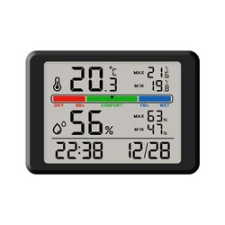 Elektronisches Thermometer Hygrometer mit Zeit- und Datumsanzeige für den Innen