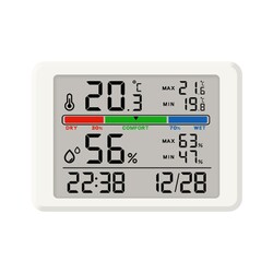 Elektronisches Thermometer Hygrometer mit Zeit- und Datumsanzeige für den Innen
