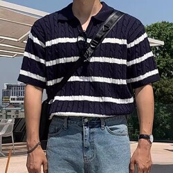 Easy Paired Herren Freizeit T-Shirt mit coolen Streifenmustern und kurzen Ärmeln