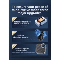 345W Aquarium Sauerstoffpumpe mit einstellbarem Luftstrom leiser Luftkompressor