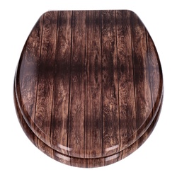 WC Sitz Absenkautomatik MDF Holz Toilettendeckel l SoftClose Klodeckel mit Motiv☑️Holzkern ☑️ ovale EU-Größe ☑️universell ☑️75 Designs