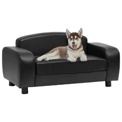 Hundesofa mit Kissen Hundecouch Kunstleder Katzen Sofa Hundebett Haustier Luxus