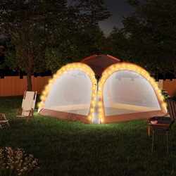 Partyzelt mit LED 4 Seitenwänden Pavillon Gartenzelt Festzelt Zelt vidaXL