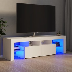 TV Schrank mit LED Leuchten Lowboard TV Möbel Fernsehschrank Fernsehtisch vidaXL