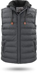 Winterweste Herren Steppweste Outdoorweste mit Swaet Kapuze Bodywarmer S-12XL