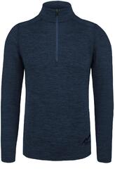 Herren Merino Pullover Langarm-Shirt mit 1/4 Reißverschluss - 100% MerinowollePremium Oberteil Funktionsoberteil Baselayer aus Wolle