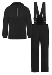 Kinder Winter Set Wasserdichte Ski Winterhose mit Hosenträgern und Winterjacke