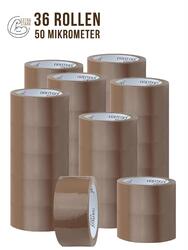 36 PREMIUM Rollen Paketband Klebeband Kleberollen Transparent oder braun 50 x 66