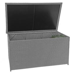 Poly-Rattan Kissenbox HWC-D88, Gartentruhe Auflagenbox Truhe, 80x160x94cm 950l