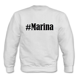 Sweatshirt Sweater #Marina für Damen Herren Kinder Farben Schwarz Weiss
