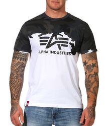 Alpha Industries Herren T-Shirt Herrenshirt Shirt Rundhals Camouflage 196505