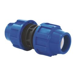 PP Verschraubung Blau PN16 Klemmfitting Trinkwasser DVGW Fitting für PE Rohr