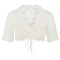 Nina von C. Damen Dirndl-Bluse halbarm Spitze Cups blickdicht Satinbändchen