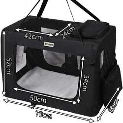 Hundebox Transportbox Hundetransportbox Faltbar Katzentransportbox Hundetasche🐾 inkl. Tasche mit Schulterriemen 🐾