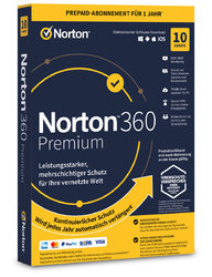 NORTON 360 Standard Deluxe Premium 2024 / 2025 1/3/5/10 Geräte 1 Jahr Download