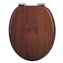 WC Sitz mit Absenkautomatik Toilettendeckel Toilettensitz MDF Holzkern#2272