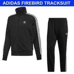 Adidas Herren Trainingsanzug Set Firebird Mit 3 Streifen Reißverschluss Jacke &