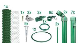 Alberts Maschendrahtzaun komplett Set Zaun Set Gartenzaun Grün Anthrazit 15m 25m